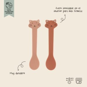 TRIXIE Set de dos Cucharas Silicona Gato
