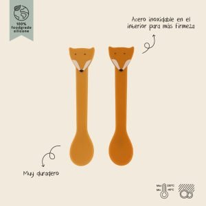 TRIXIE Set de dos Cucharas Silicona Fox