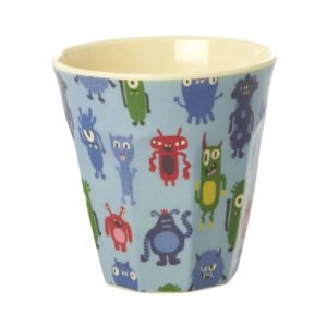 RICE vaso mediano Monsters Soft Blue