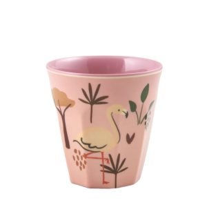 RICE vaso pequeño Soft Pink Jungle Animal