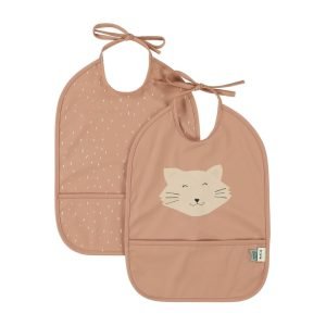 TRIXIE Pack de 2 baberos impermeables Gato
