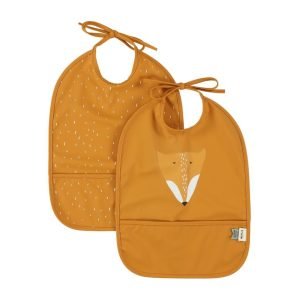 TRIXIE Pack de 2 baberos impermeables Fox