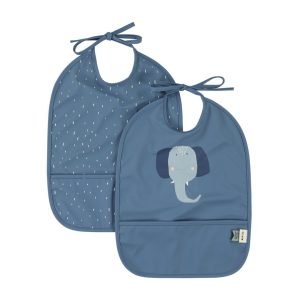 TRIXIE Pack de 2 baberos impermeables Elefante