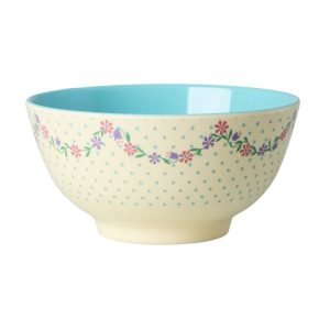 RICE bol Dots and Flowers Cream