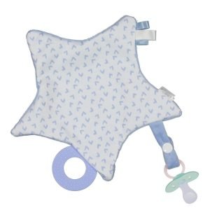 SARO doudou estrellita papel crujiente Tic Azul