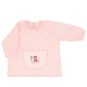 TUTETE bata escolar Vichy con Bolsillo Central Little Red