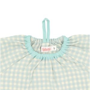 TUTETE bata escolar Vichy con Bolsillo Central 3 Little Pigs