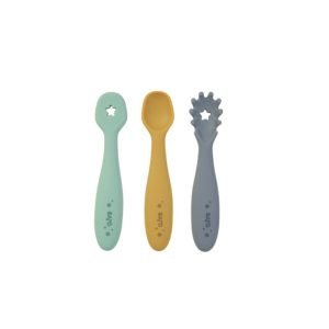 SARO Set de cubiertos de aprendizaje Azul Mist