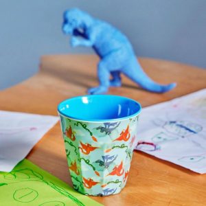 RICE vaso mediano print Dragones Azul