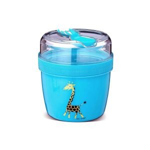 CARL OSCAR Fiambrera Snack N’ice Cup L Jirafa Turquesa