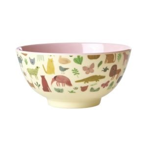 RICE bol Soft Pink Sweet Jungle Print