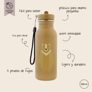 TRIXIE Botella de Acero 500ml Bear