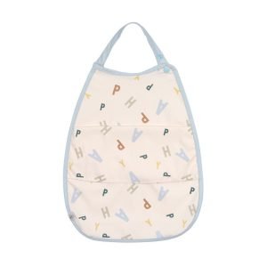 LASSIG babero mediano con bolsillo Fruits Blue