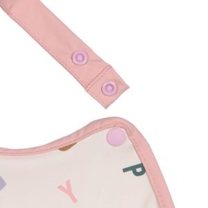 LASSIG babero mediano con bolsillo Fruits Peach