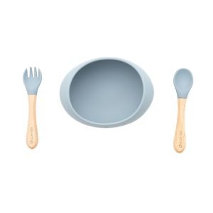 OLMITOS Vajilla 3 pzas Silicona Grey