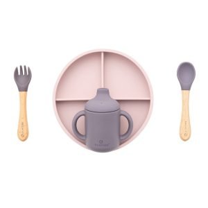 OLMITOS Vajilla 5 piezas Silicona Pink