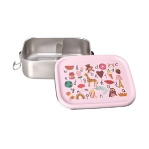 RICE caja de almuerzo Acero ABC Pink